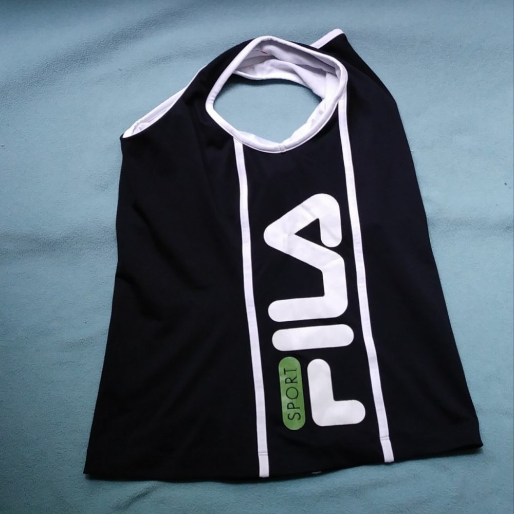 Fila Womens Training Tank Black Logo S - Picture 3 of 16